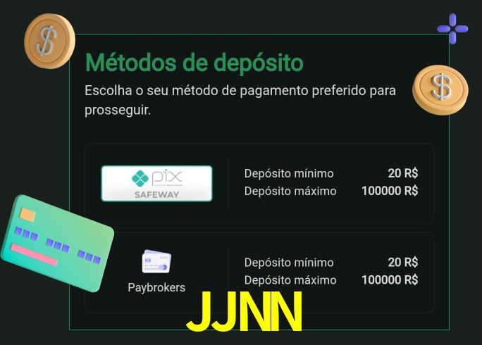 O cassino JJNN oferece uma grande variedade de métodos de pagamento